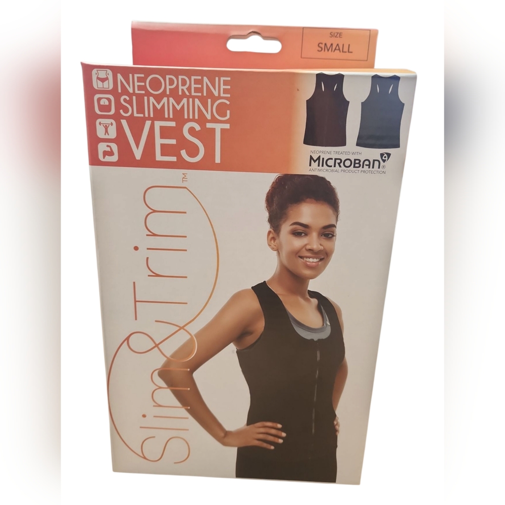 Slim & Trim Neoprene Slimming Vest - Black Sz SMALL